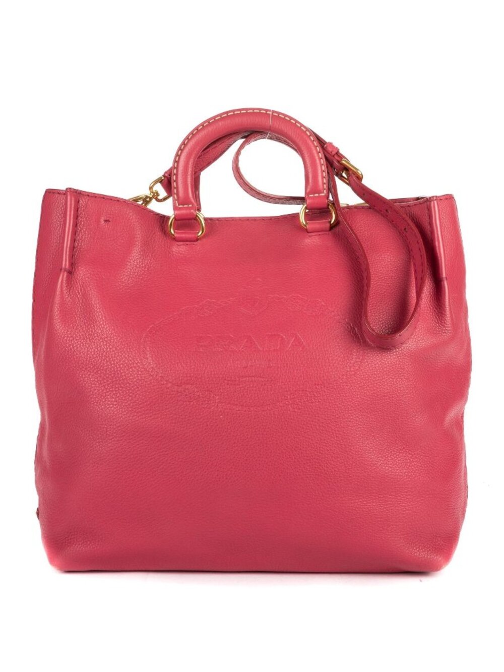 Prada GG Tote Pink Calfskin Leather